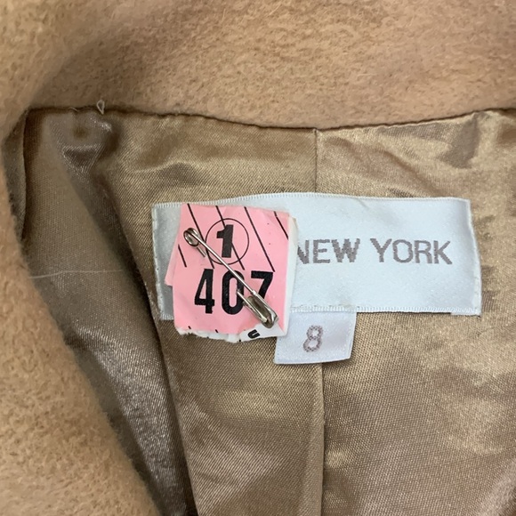 Vintage jones New York wool alpaca maxi Tan camel Belted Coat - Picture 4 of 11